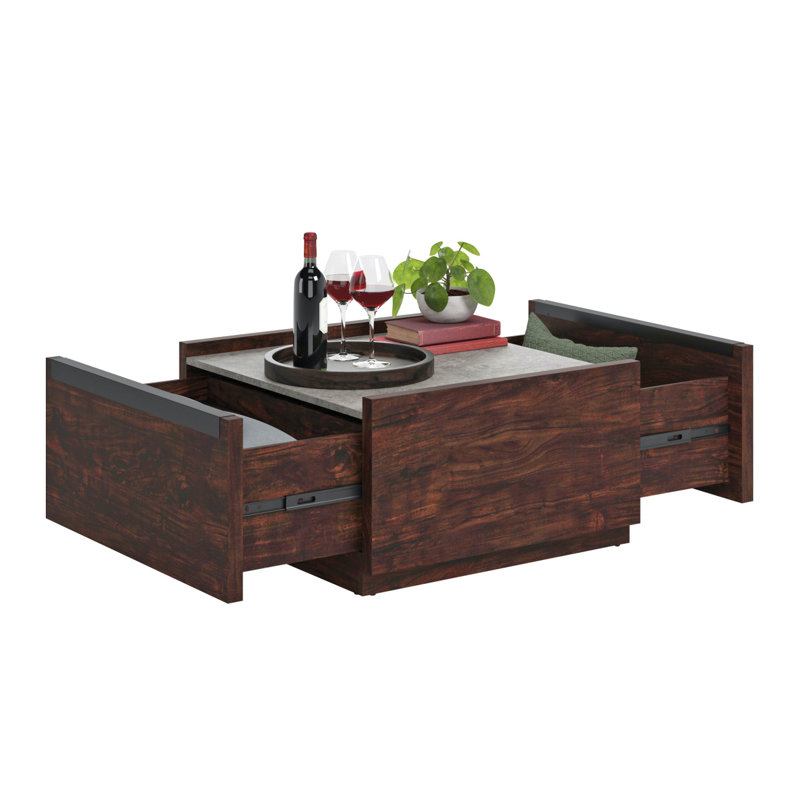 Coffee Table With Dark Walnut Finish