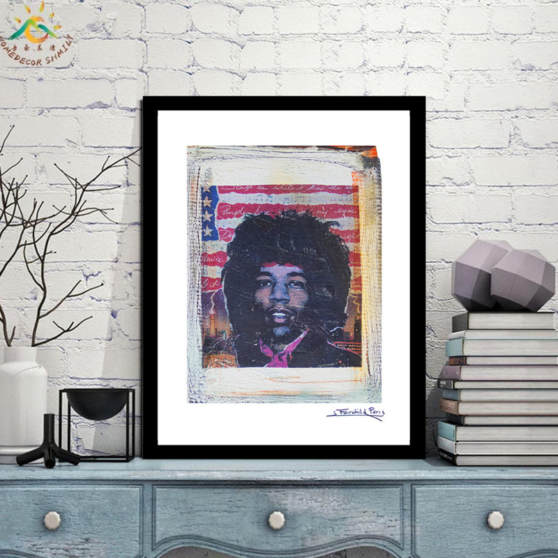 Jimi Hendrix - Photographie avec cadre photo