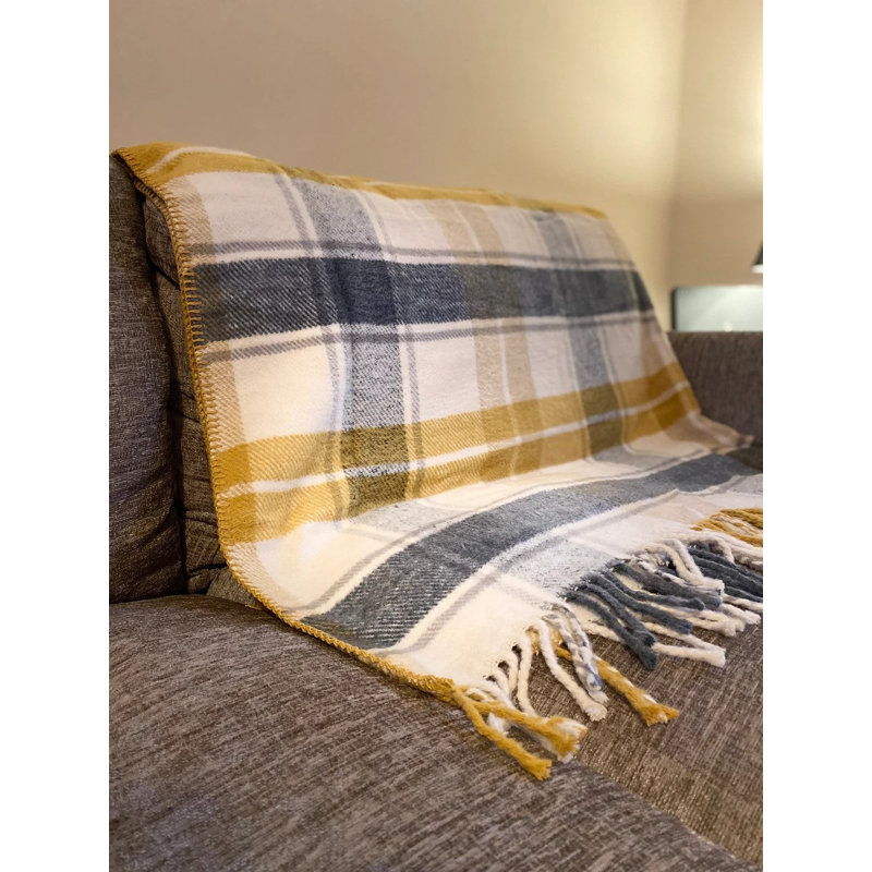 Wyndmere Plaid Blanket with Fringe