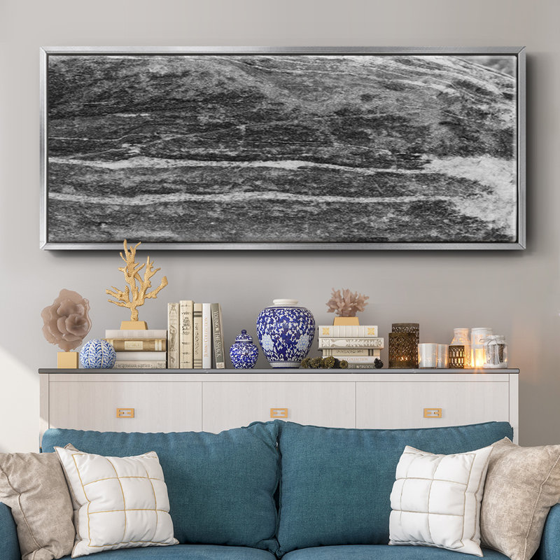 Found Textures X- Framed Canvas, 8" H x 20" W