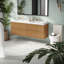 Meuble-lavabo double avec lavabo, meuble-lavabo moderne en MDF de 59,3 pouces