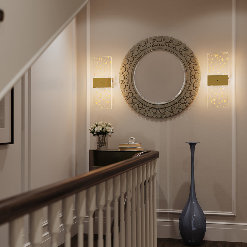 Battery Operated Modern Dimmable Wall Sconce, Gold