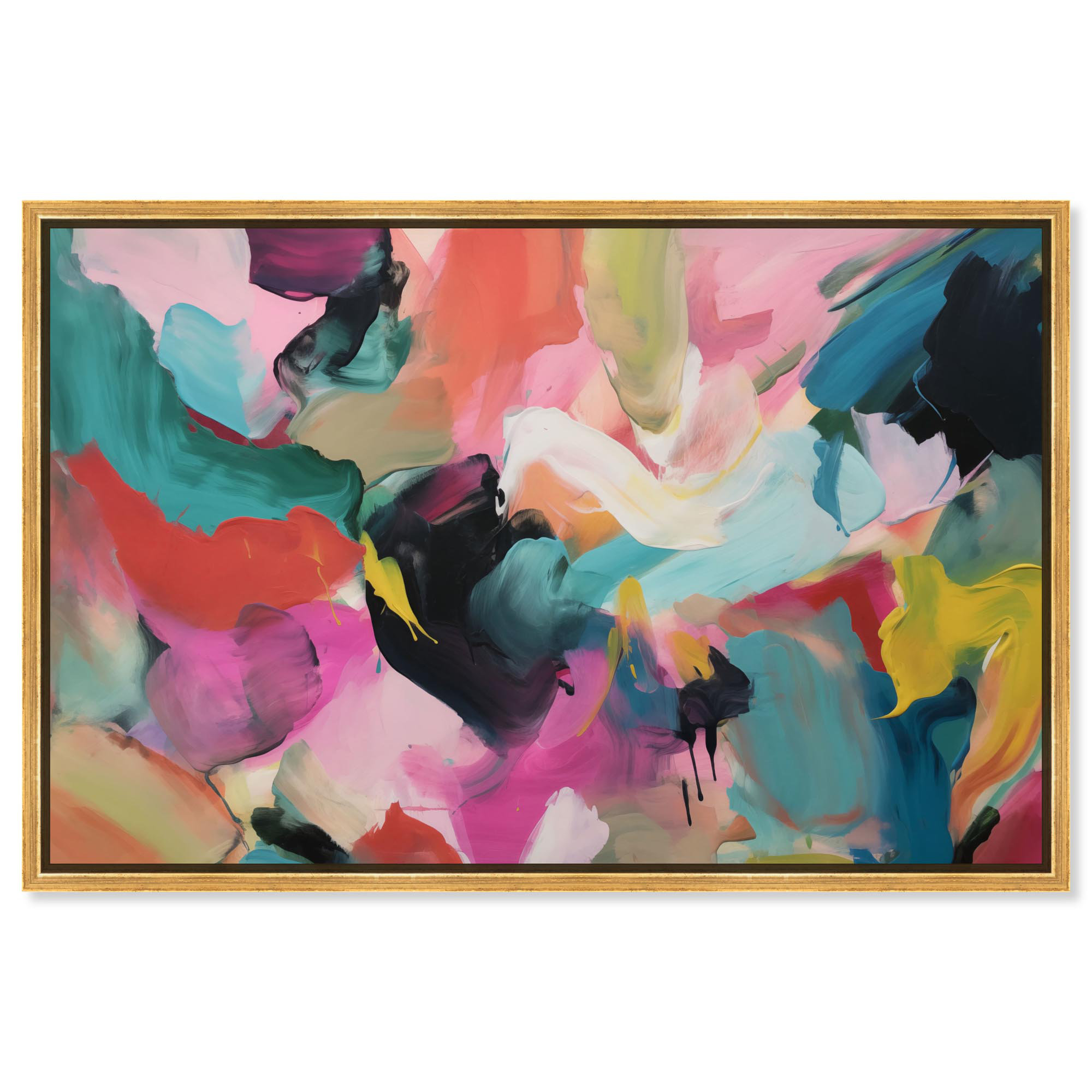 Art Remedy Colorful Glowwave Canvas Maximalist Abstract by Art Remedy ...