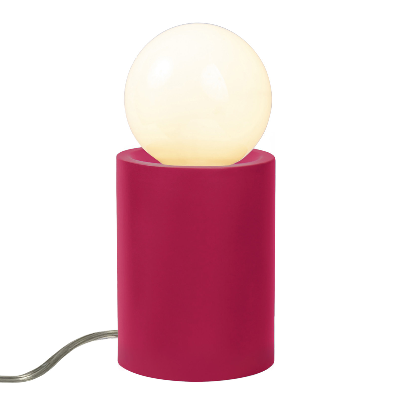 Rachid Ceramic Torchiere Lamp, 11.5" H x 5.5" W x 5.5" D, Cerise