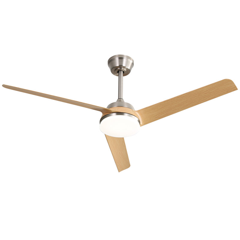 Ventilateur de plafond 52 pouces avec lumière DEL 22W et 5 pales ABS télécommandées pour le salon