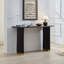 Console 59,1 ", pieds en acier inoxydable, moderne pour couloir - noir