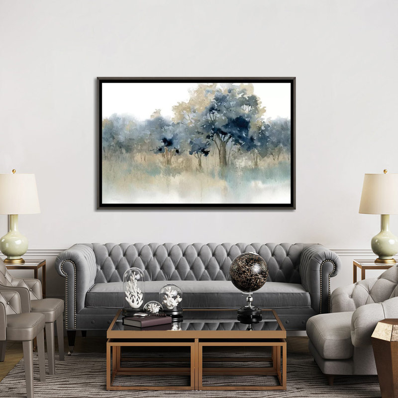 «Water's Edge II» par Carol Robinson, reproduction sur toile tendue, Encadrement en bois foncé rustique