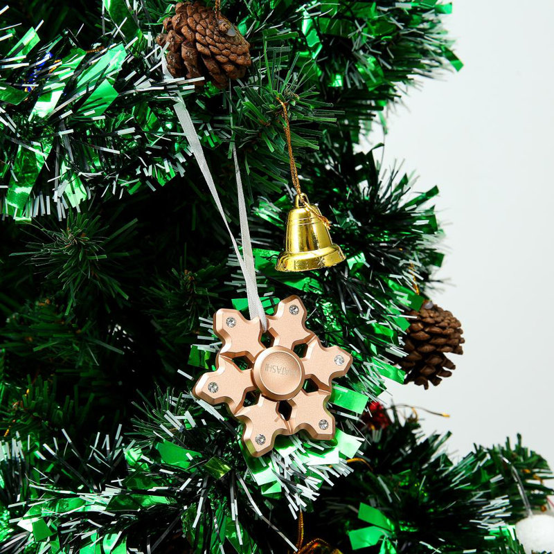 Ornement en flocon de neige christmas tree, Or rose