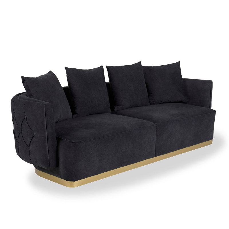 Canapé en cuir rembourré 94,5 po Hammersdale