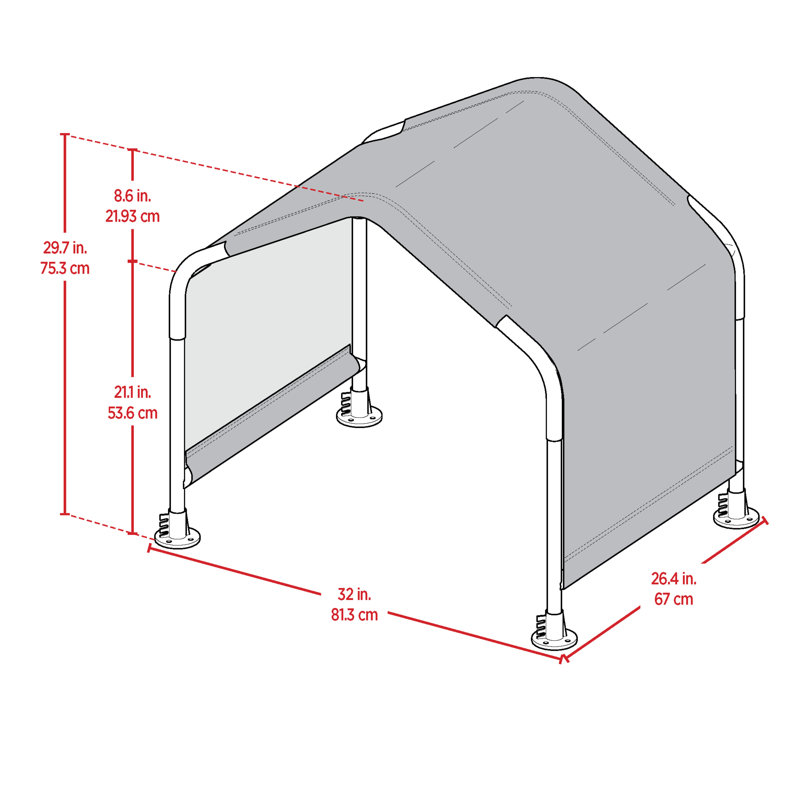 Abri pour chien ShelterLogic, H 29,7 po x l 32 po x P 26,4 po