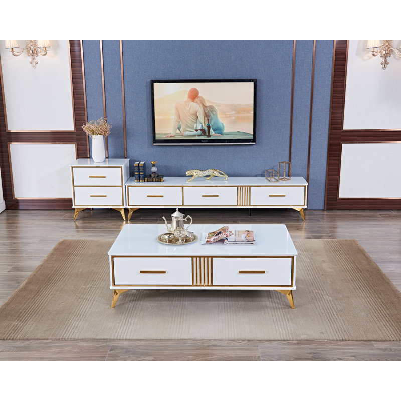 60cm W Manufactured Wood Bedside Table