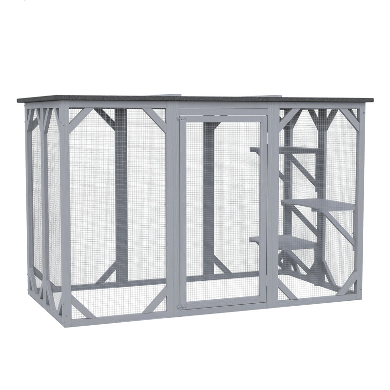 Cage pour chat Aulo, Gris