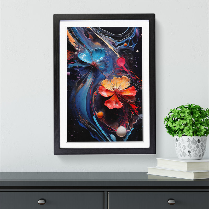 Single Picture Frame Print on Wood, Black Framed, 46cm H x 34cm W