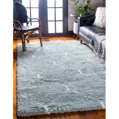 Geometric Shag Area Rug