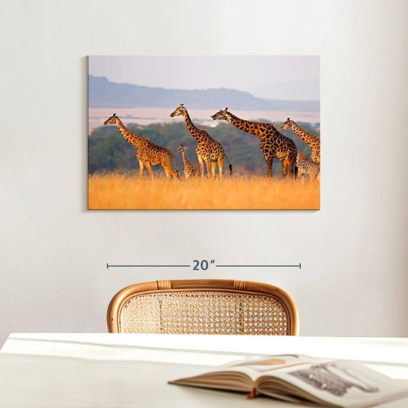 Crowle Giraffe Family Travel, H 16 po x l 24 po