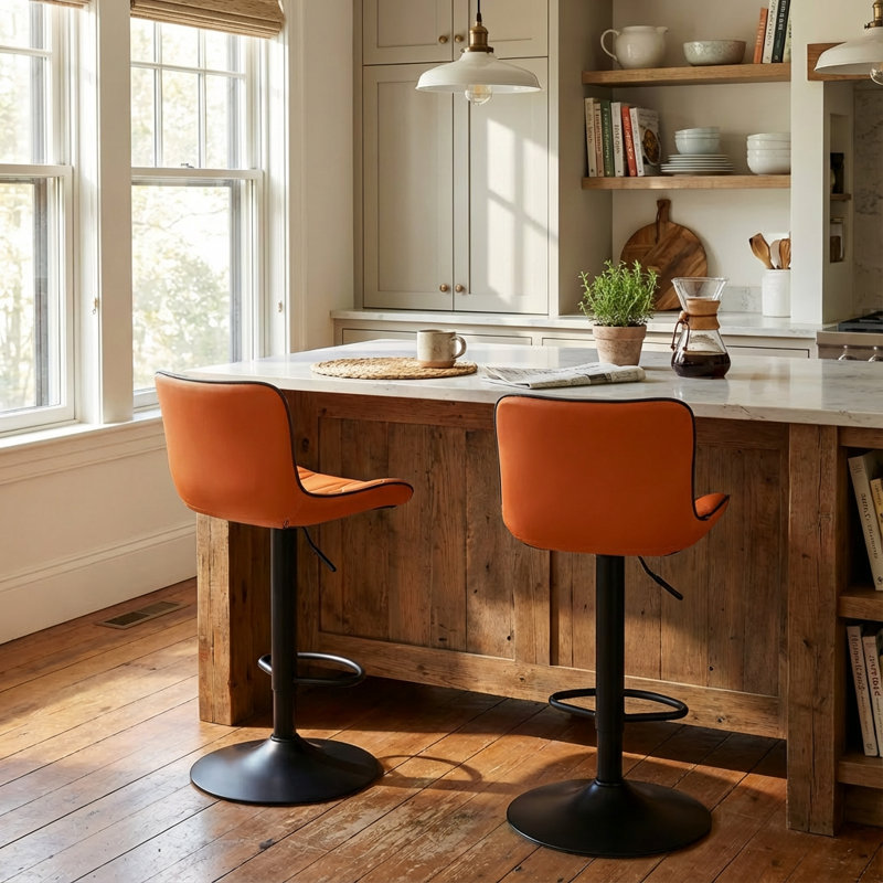 Tabouret de bar Denan, Orange