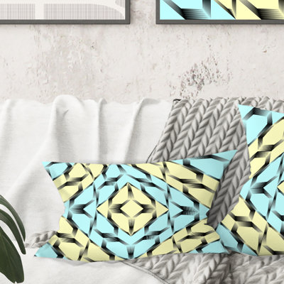 Black and White Fashion Ornament - Mid-Century ModernPrinted Throw Pillow