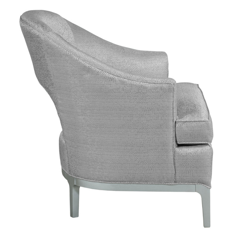 Jamie Barrel Chair, 1183 Dove, Walnut