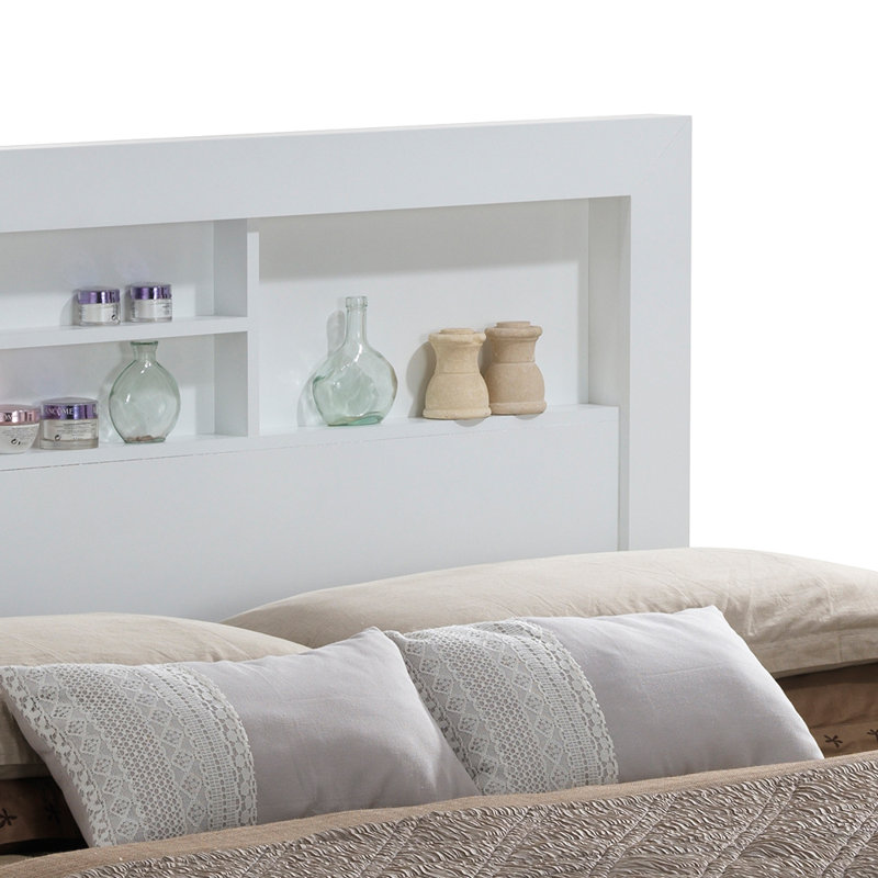 Lisbon Bookcase Bed, White, King