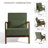 Jyrin Mid Century Upholstered Gray Green Corduroy Solid Wood Accent Chair with an Extra Pillow-1488121600-1488121611