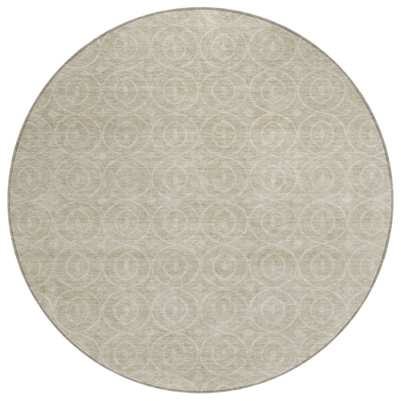 Tapis intérieur / extérieur beige Zafrine , 8 pi x 8 pi