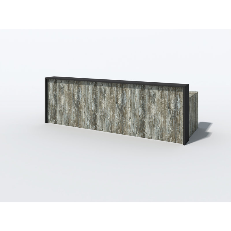 2 Person Rectangle Synthetic Laminate Reception Desk, Intrigue