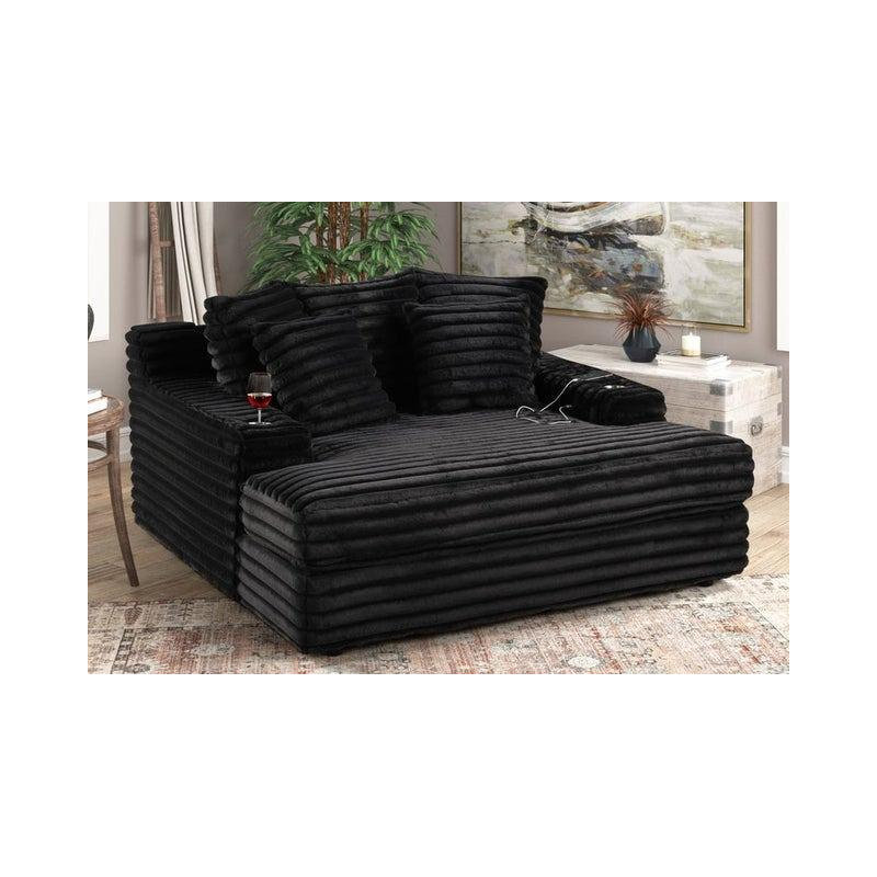 Chaise longue surdimensionnée noire