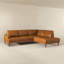 Canapé modulaire en cuir brun clair Corbin-806110994