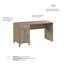 Orkurga 54” Office Desk with Drawer and Cabinet, Computer Office Desk with Storage, Modern Wood, Ash Grey-2088371714
