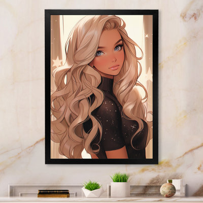 «Gorgeous Blonde Woman Portrait I» - Décoration murale tendance