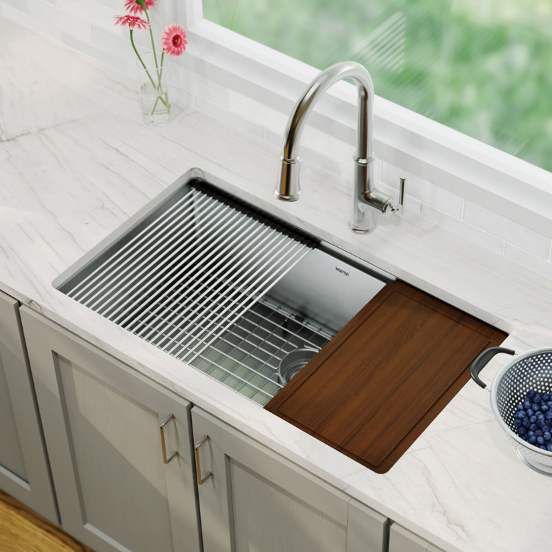 Elite Workstation 32'' L Single Bowl Stainless Steel Kitchen Sink