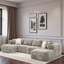 Modular Sectional Sofa With Two Movable Ottomans-976835329