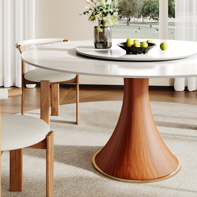 Table de salle à manger Farmhouse, Blanc / Gris, H 29,52 po x l 59,05 po x P 59,05 po