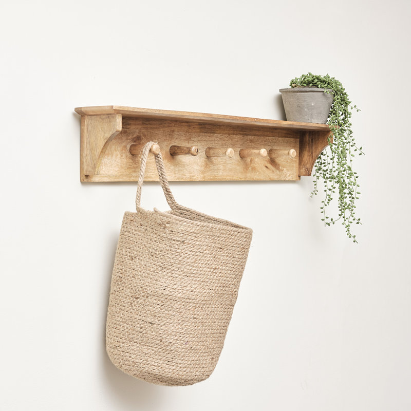 Abdelhamid Wood Floating Shelf, Mango Wood