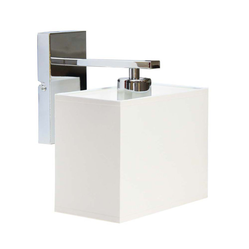 Atnhony Armed Sconce, White, Chrome