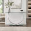 Console en verre avec base en miroir