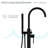 Ivy Freestanding Bathtub Faucet in Matte Black-54250440
