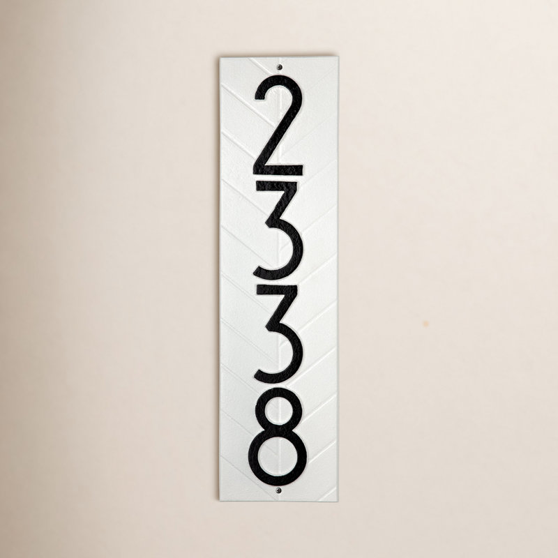 Plaque murale Mid-Century, Blanc / noir, Oui