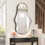 Irregular Wall Mirror, Asymmetrical Bathroom Vanity Mirror with Metal Frame, Modern Decorative Mirror-117010561-117010563