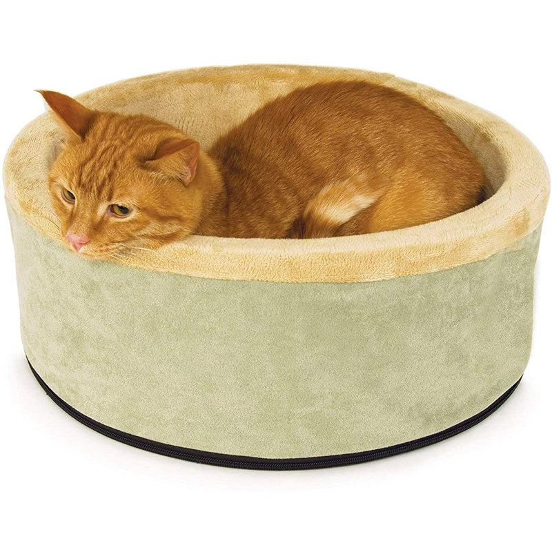 Lit pour chien Thermo-Kitty Nest, L 13 po x P 16 po x H 16 po, Marron foncé