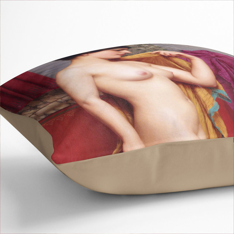 In The Tepidarium Square Throw Cushion, Stone, 40cm H x 40cm W x 15cm D