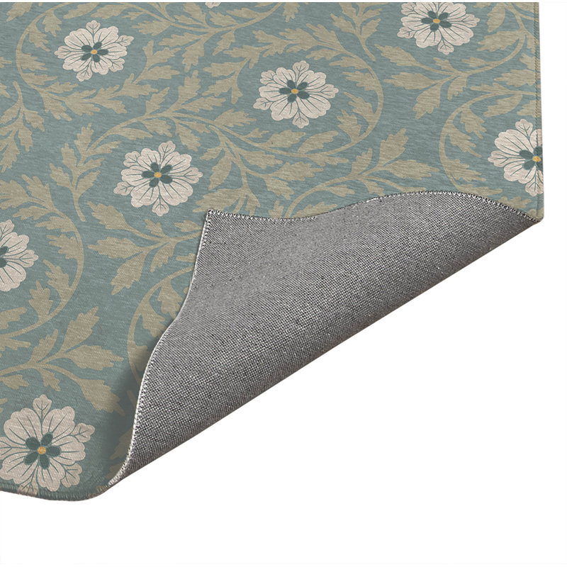 Tapis de bureau décoratif léger Gracey, 60" W x 36" D, Bleu cendré