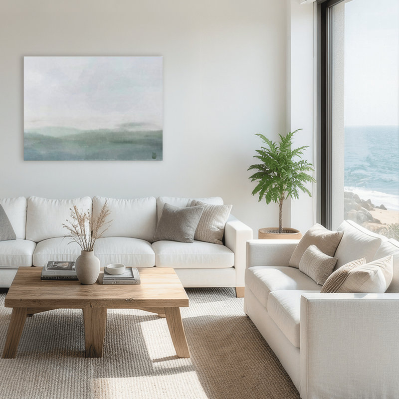 Coastal Retreat Cerulean Serenity, 36" H x 48" W x 1.5" D, Wrapped Canvas, Does Not Apply