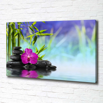 Orchid bamboo 1 Piece Wall Art on Canvas