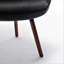 Fauteuil à oreilles de style Mid-Century moderne, fauteuil capitonné en tissu de polyester avec pieds évasés en bois massif pour le bureau de la chambre à coucher et du salon-1050347564