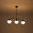 3 - Light Schoolhouse Glass Linear Chandelier