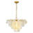 Marivelle 1-Light Dimmable Coastal Natural Capiz Shell Tiered Chandelier