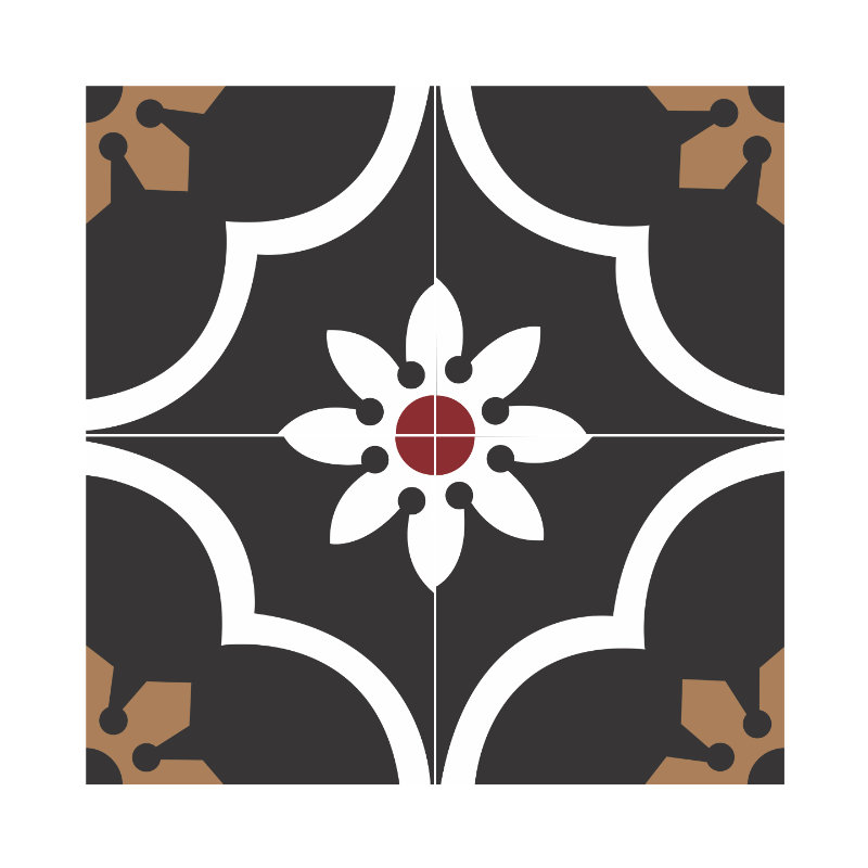 Lotus 8" x 8" Ceramic Tile by Imagine Tile, Inc.