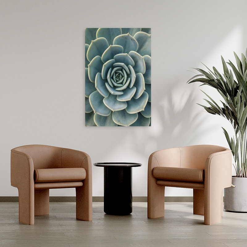 «Succulent Plant», art mural contemporain succulent, H 36 po x l 24 po