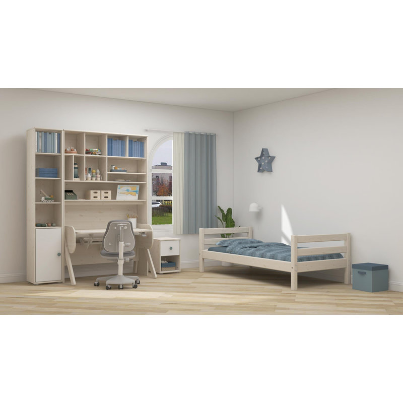 3 - Drawer Dresser, Beige/White/Blue